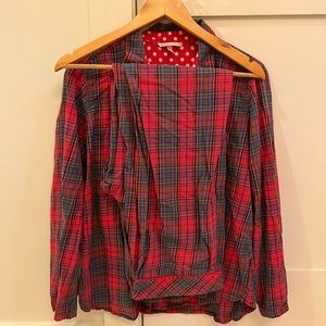 Victoria Secret Plaid Pajamas - M - Red/Blue/Purple